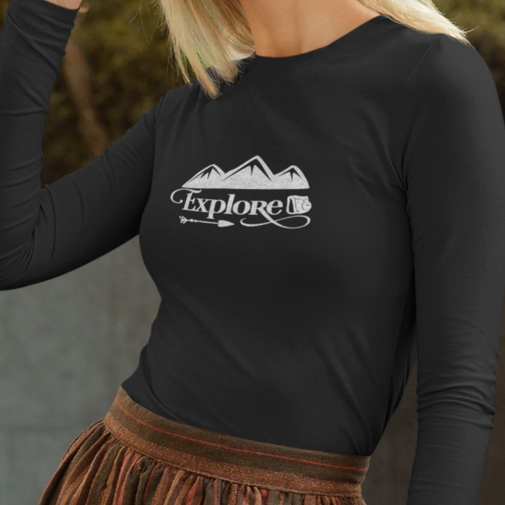 Explore Crew Neck Long Sleeve Tee